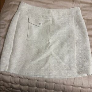 Calvin Klein Cream Textured Skirt